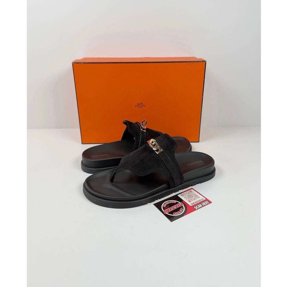 Size 39EU/9 - Hermes Empire Suede Sandals TRIED ON!
